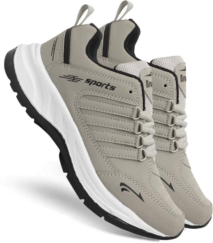Lite Sports Running Shoes For Men  (Grey , 6)